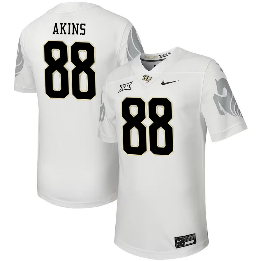 #88 Jordan Akins UCF Knights Jerseys Football Stitched-White